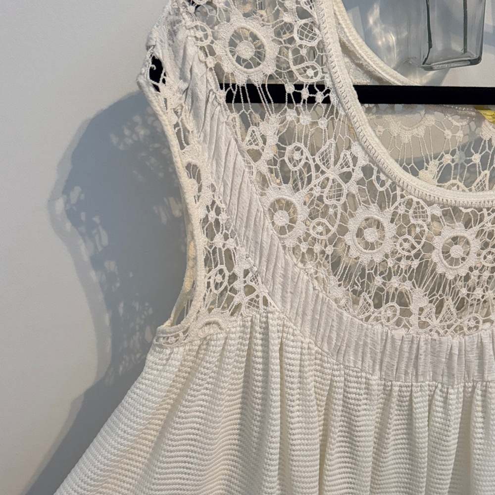 Free People Cream Lace Blouse - Picture 2 of 4